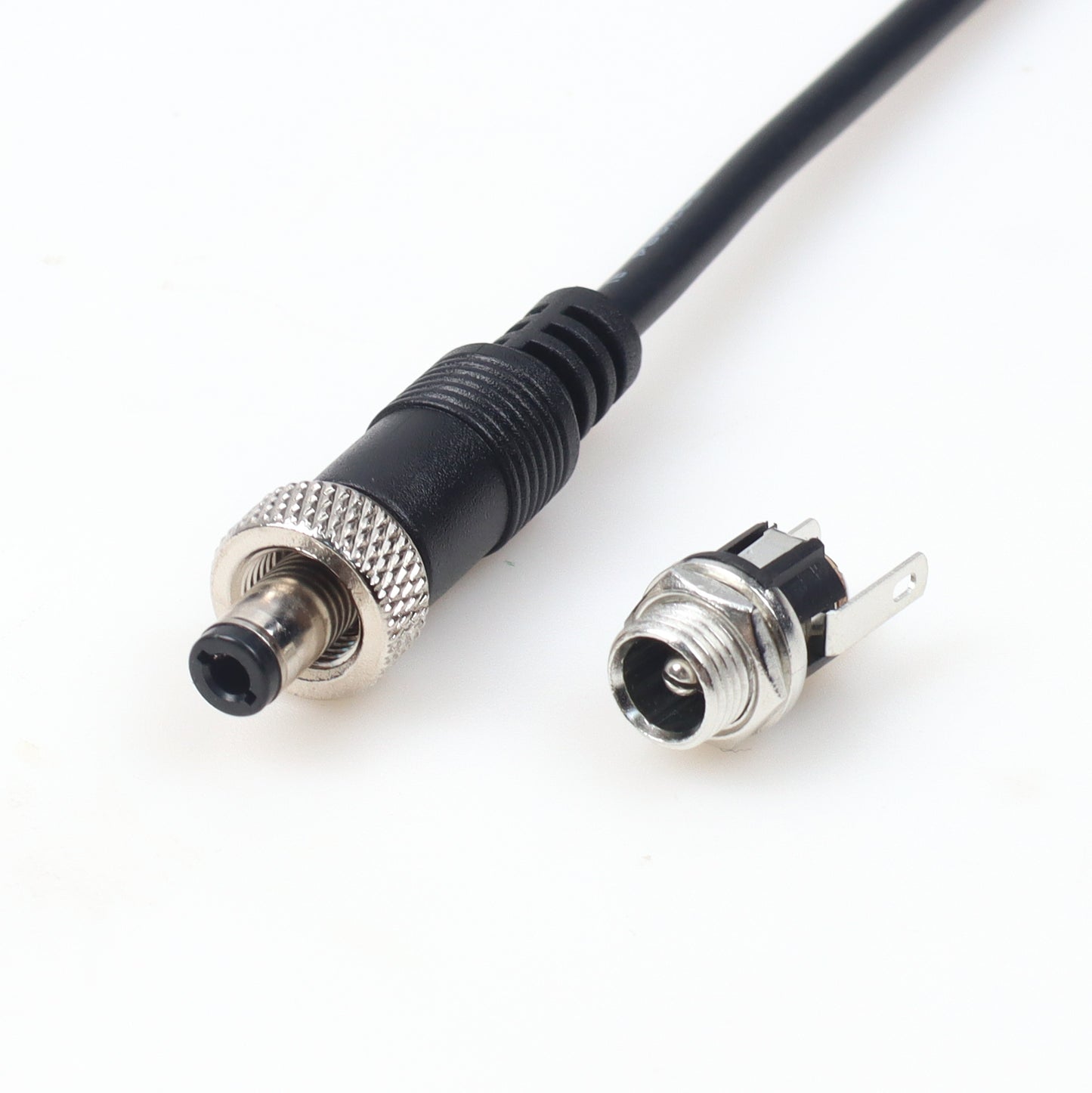 DC Male with Locking 5.5x2.5cm +Screw Thread Base Set Power Plug Connector Cable 20AWG