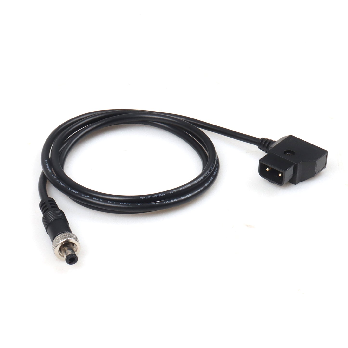 D Tap to DC 5.5x2.5mm Angle Male Locking Cable for DSLR Rig Camera Monitor Power Cord