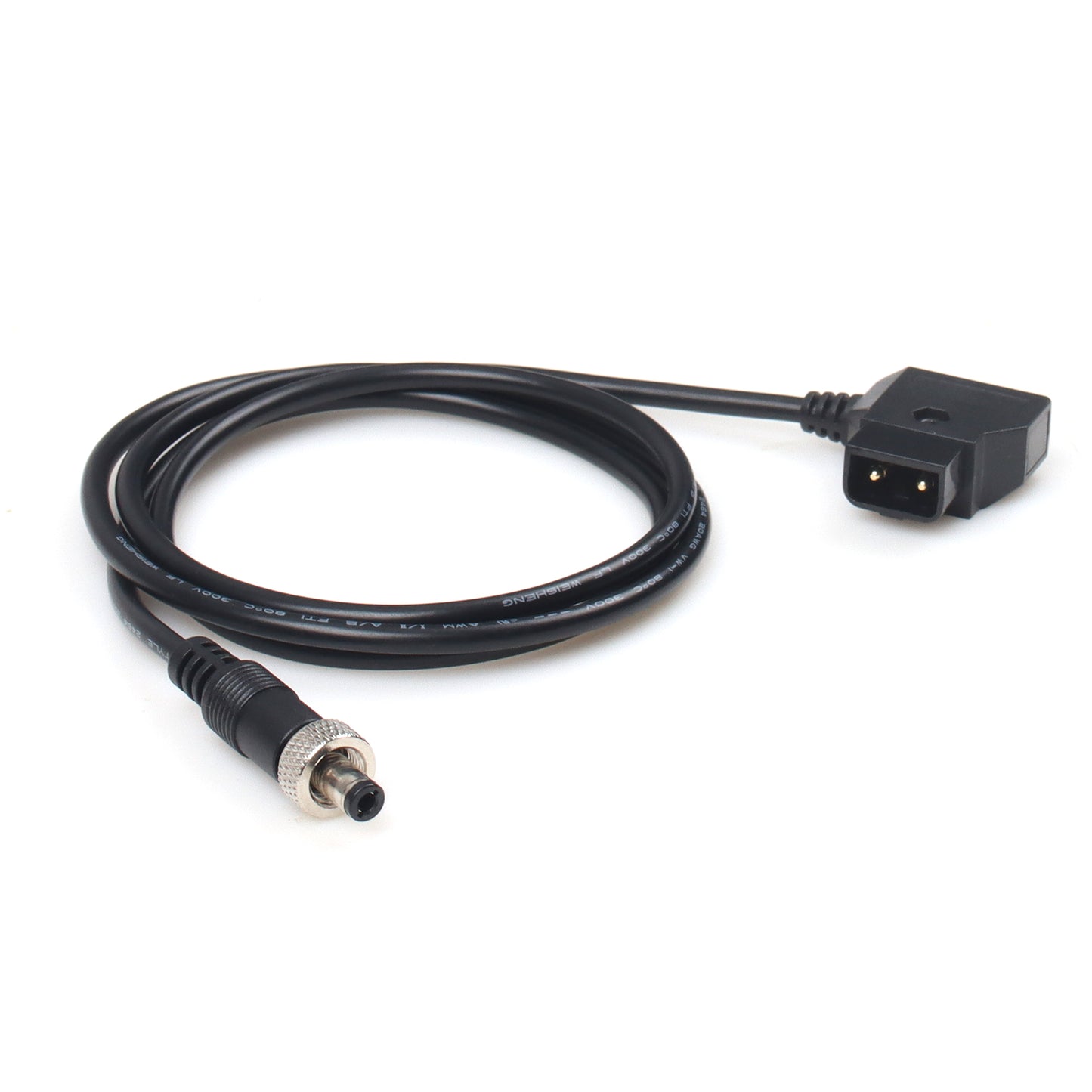 D Tap to DC 5.5x2.5mm Angle Male Locking Cable for DSLR Rig Camera Monitor Power Cord