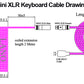 USB C Paracord Keyboard Coiling Cable with Mini XLR Aviation X3