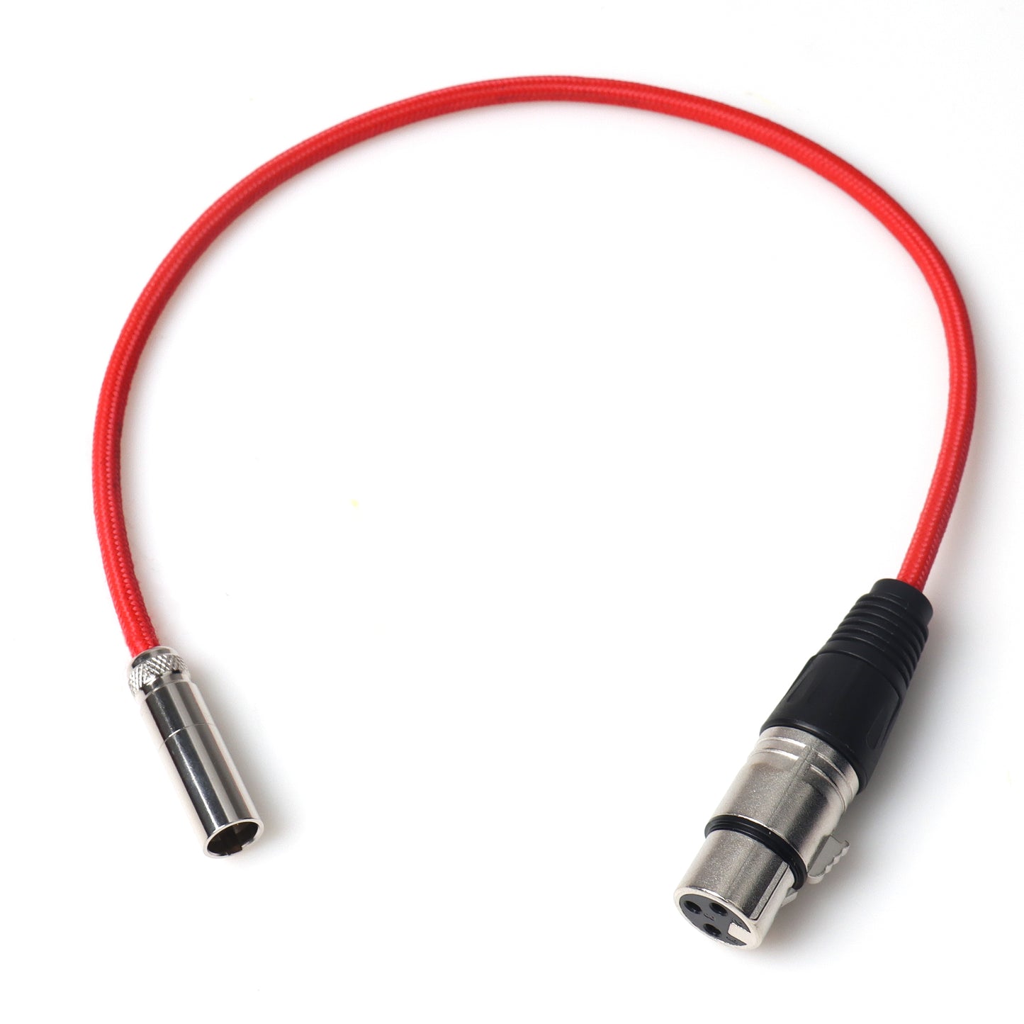 Nylon Cable 3pin XLR Female to Mini XLR Male End Cable D-tap to DC 5.5X2.5mm Straight Data Cable