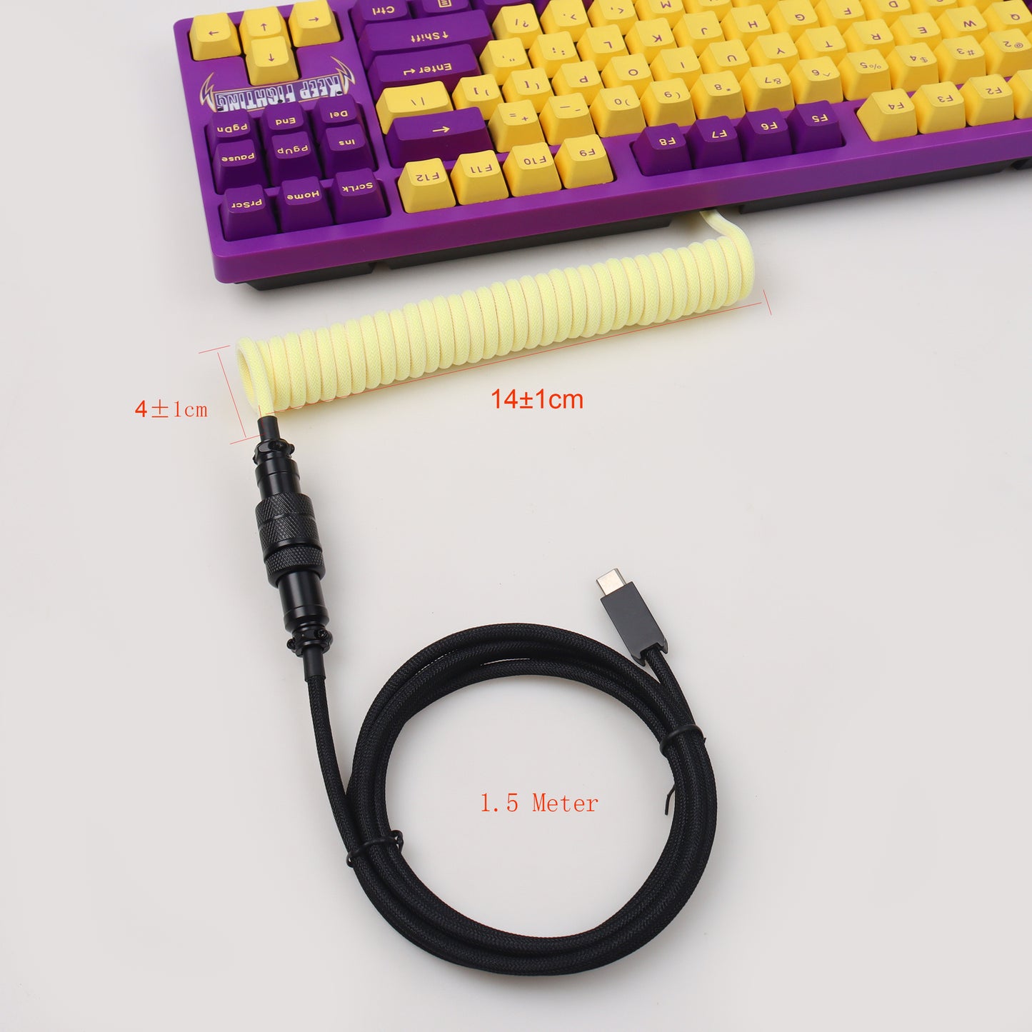 Coiled Cable for Mechanical Gaming Keyboard DL18