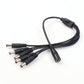 5.5x2.1mm DC Power Cable 1 Female to 2,3,4,5 Male Plug Splitter Adapter for Security CCTV Camera and LED Strip