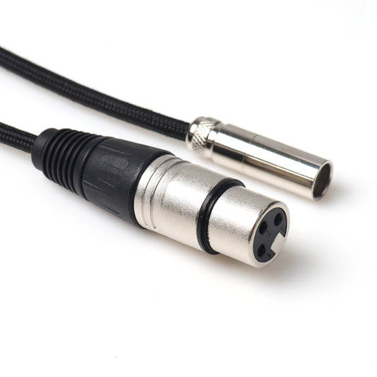 Nylon Cable 3pin XLR Female to Mini XLR Male End Cable D-tap to DC 5.5X2.5mm Straight Data Cable