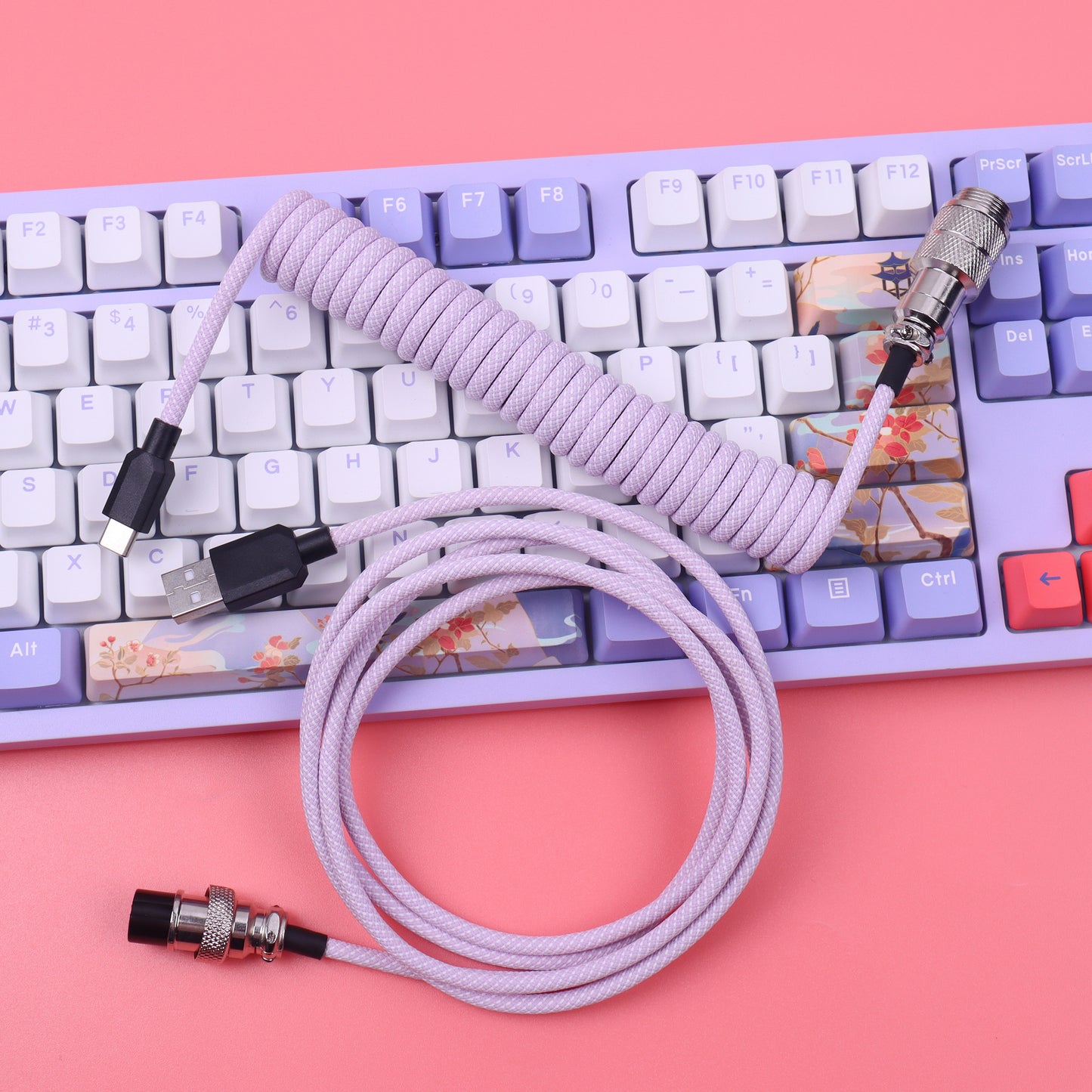 Gaming Keyboard Cable Moilding Type-C to USB A Aviation Connector M8