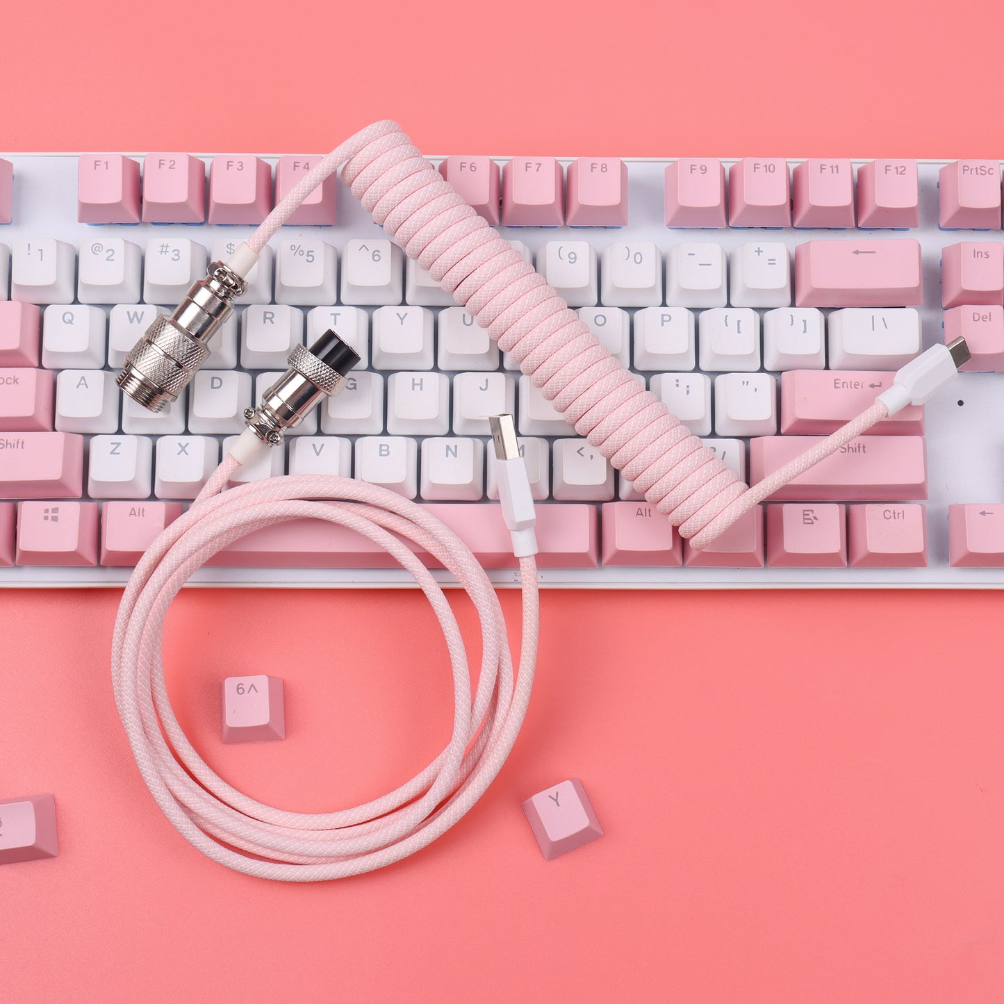 Braided Cable Keyboard Type-C USB Data Sleeve Cable Aviation Connector M2