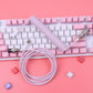 New Arrival Coiled Cable Mechanical Keyboard Purple Type C Wire M5