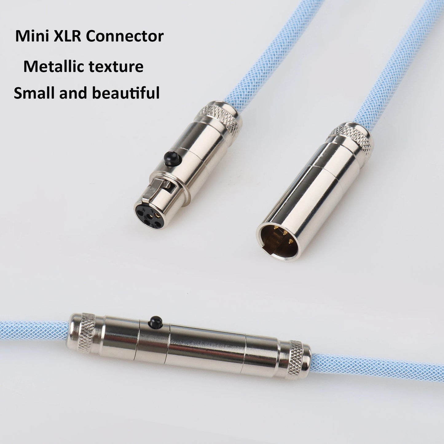 Mechanical Type C Cable Mini XLR Coiled Flexible Keyboard Cable Z3