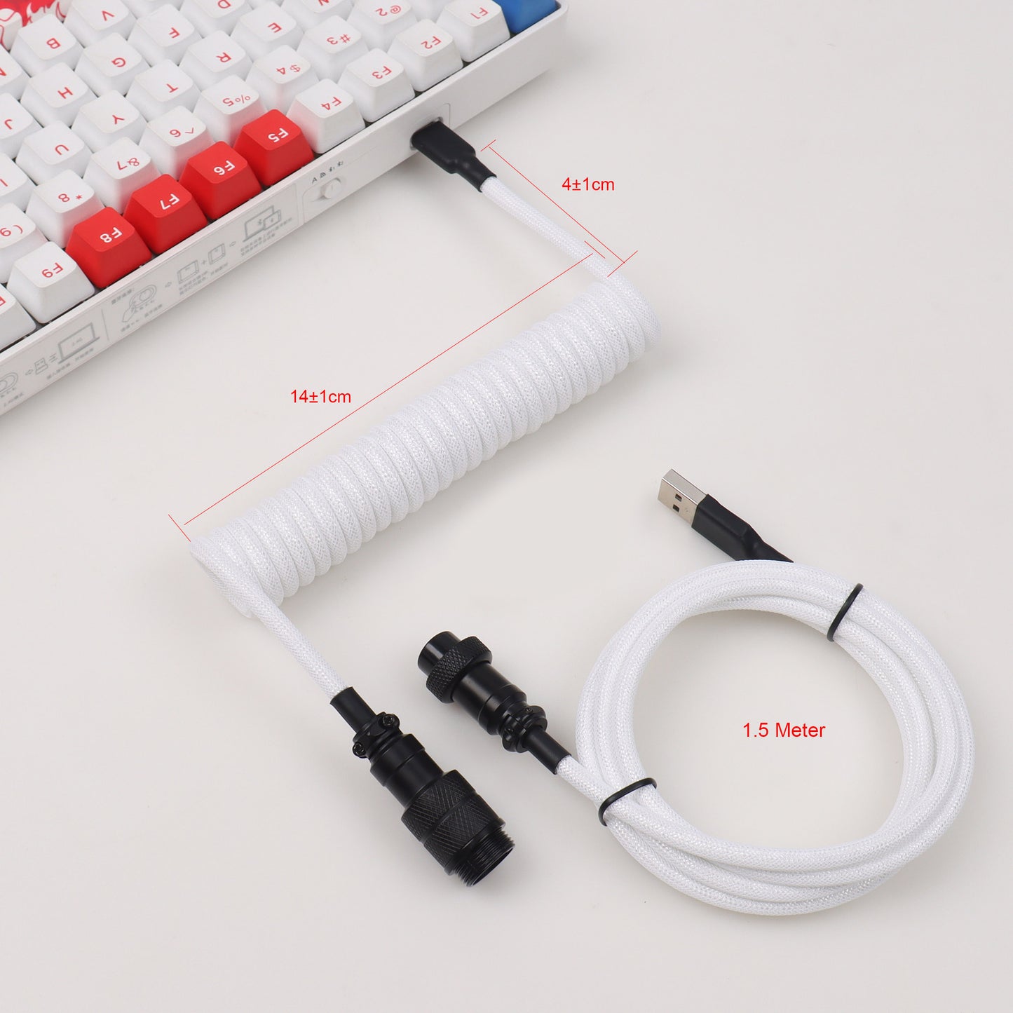 keyboaed coiled cable