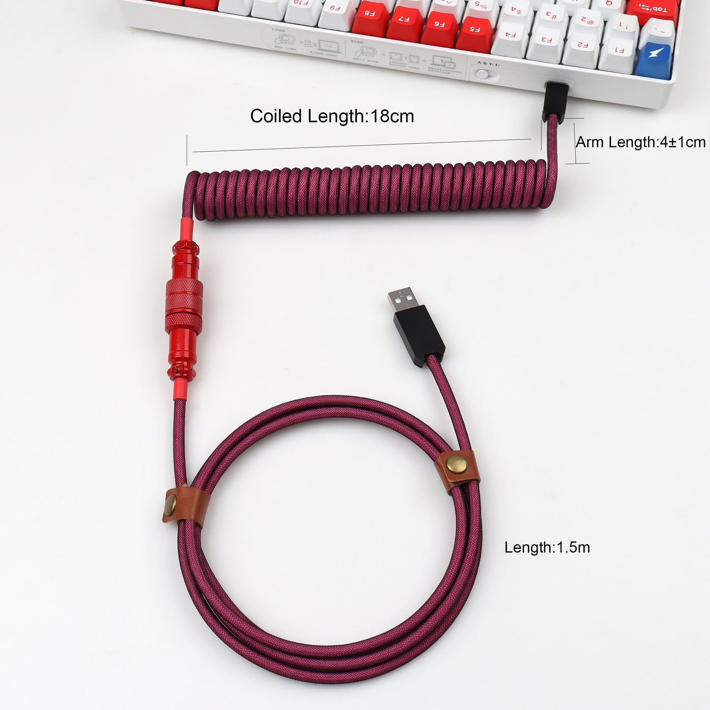 LANO Cable Coiled Mechanical Keyboard Type C Data Spring Cable DL12