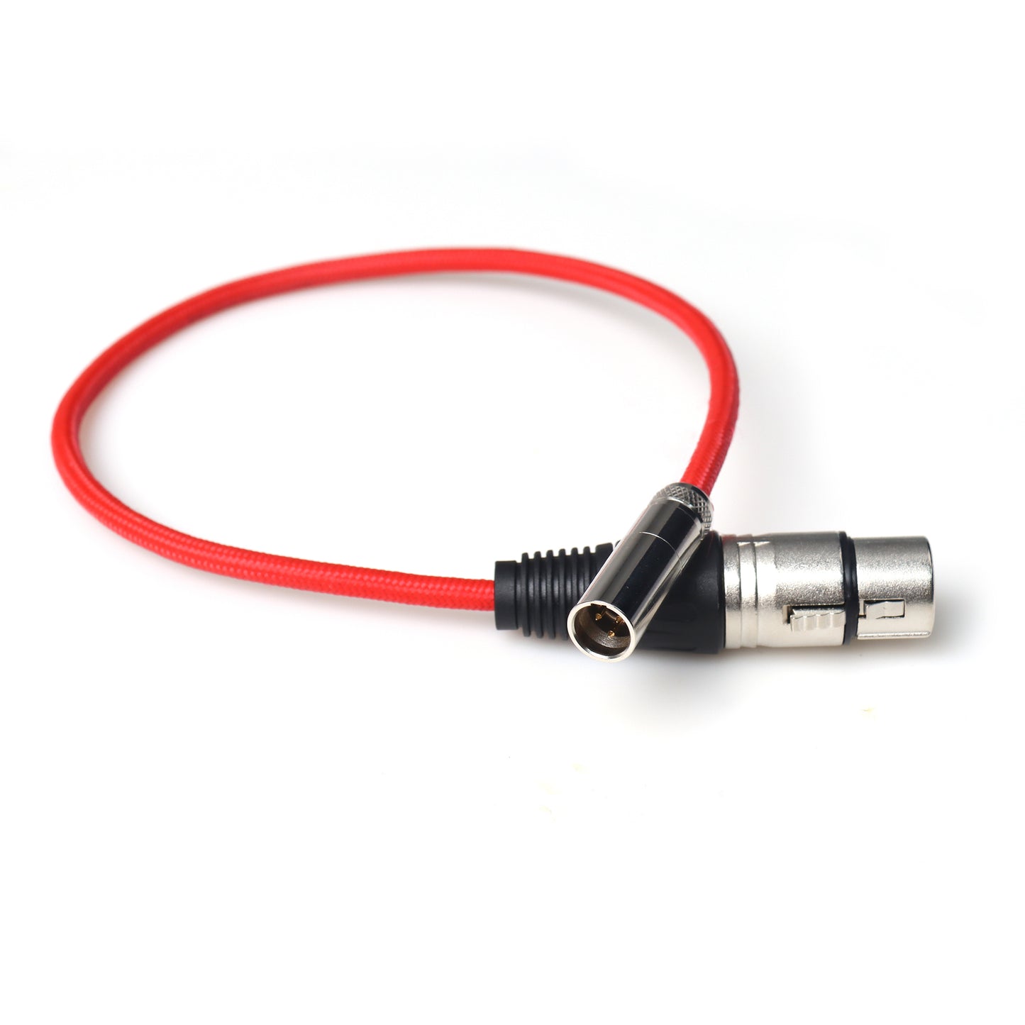 Nylon Cable 3pin XLR Female to Mini XLR Male End Cable D-tap to DC 5.5X2.5mm Straight Data Cable