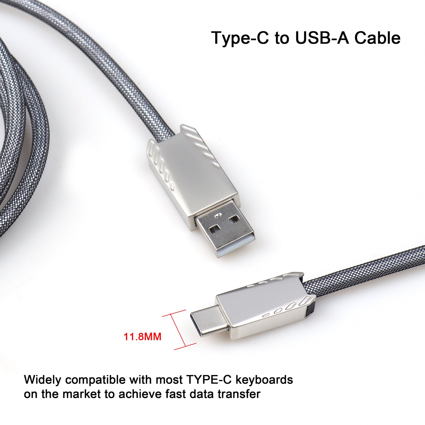 LANO-21048 USB C Paracord Keyboard Cable FGG