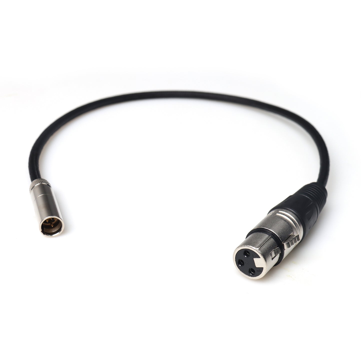 Nylon Cable 3pin XLR Female to Mini XLR Male End Cable D-tap to DC 5.5X2.5mm Straight Data Cable