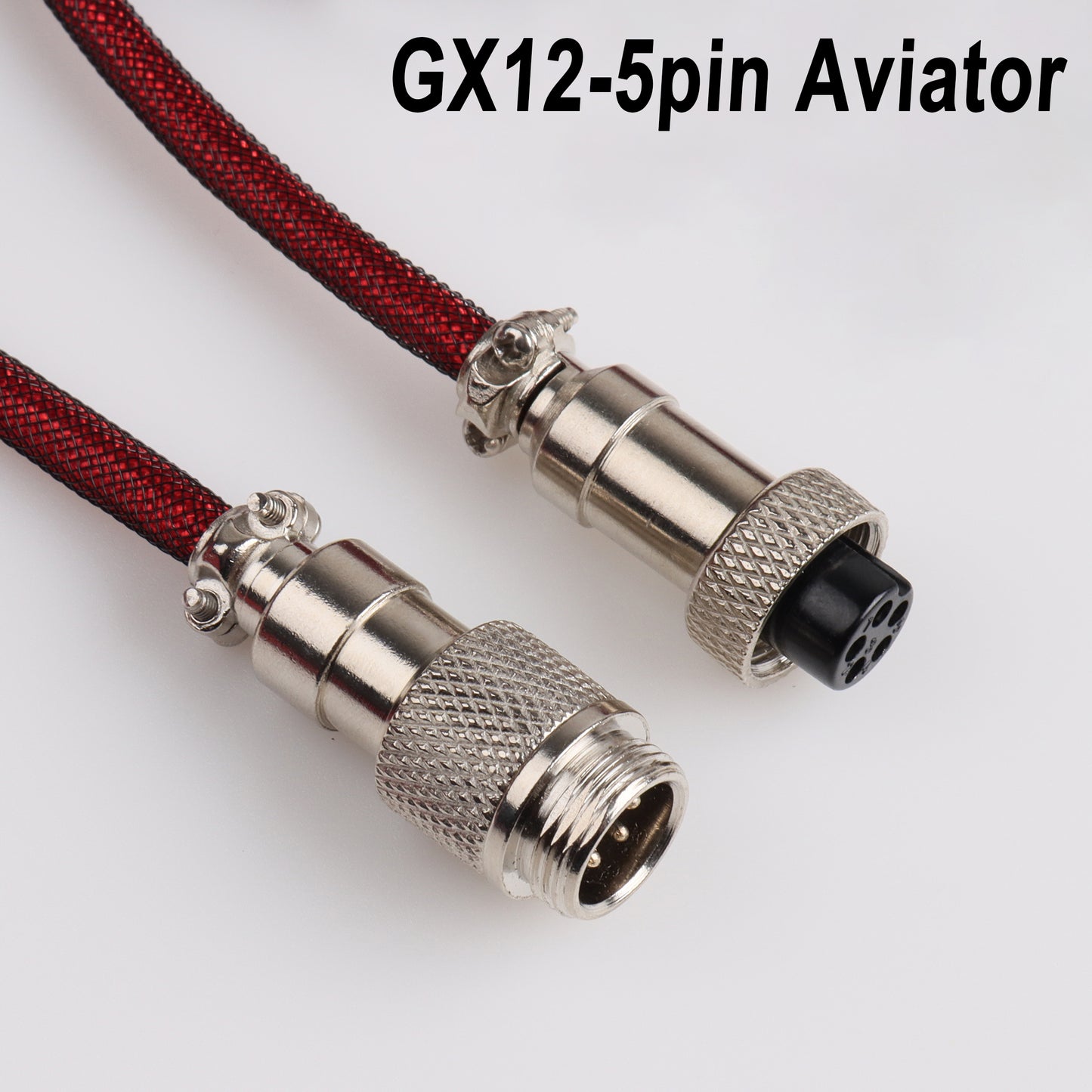 Paracord Cable Keyboard GX12 Aviation Connector Type -C to USB N812