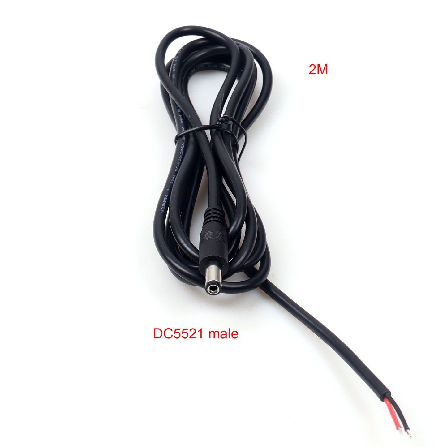 20Awg DC Male Female Cable 2.1x5.5mm Copper Wire 3A Current For LED Strip CCTV Camera ﻿