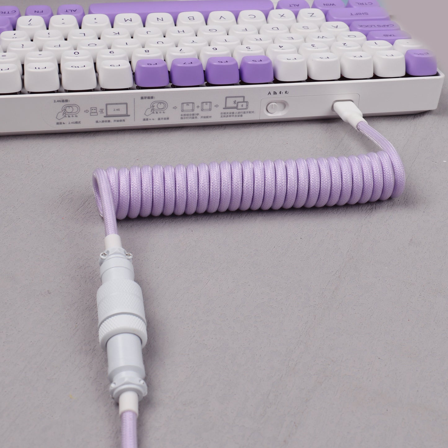 D45 Double Sleeves PET Cable Type C Keyboard Accessory