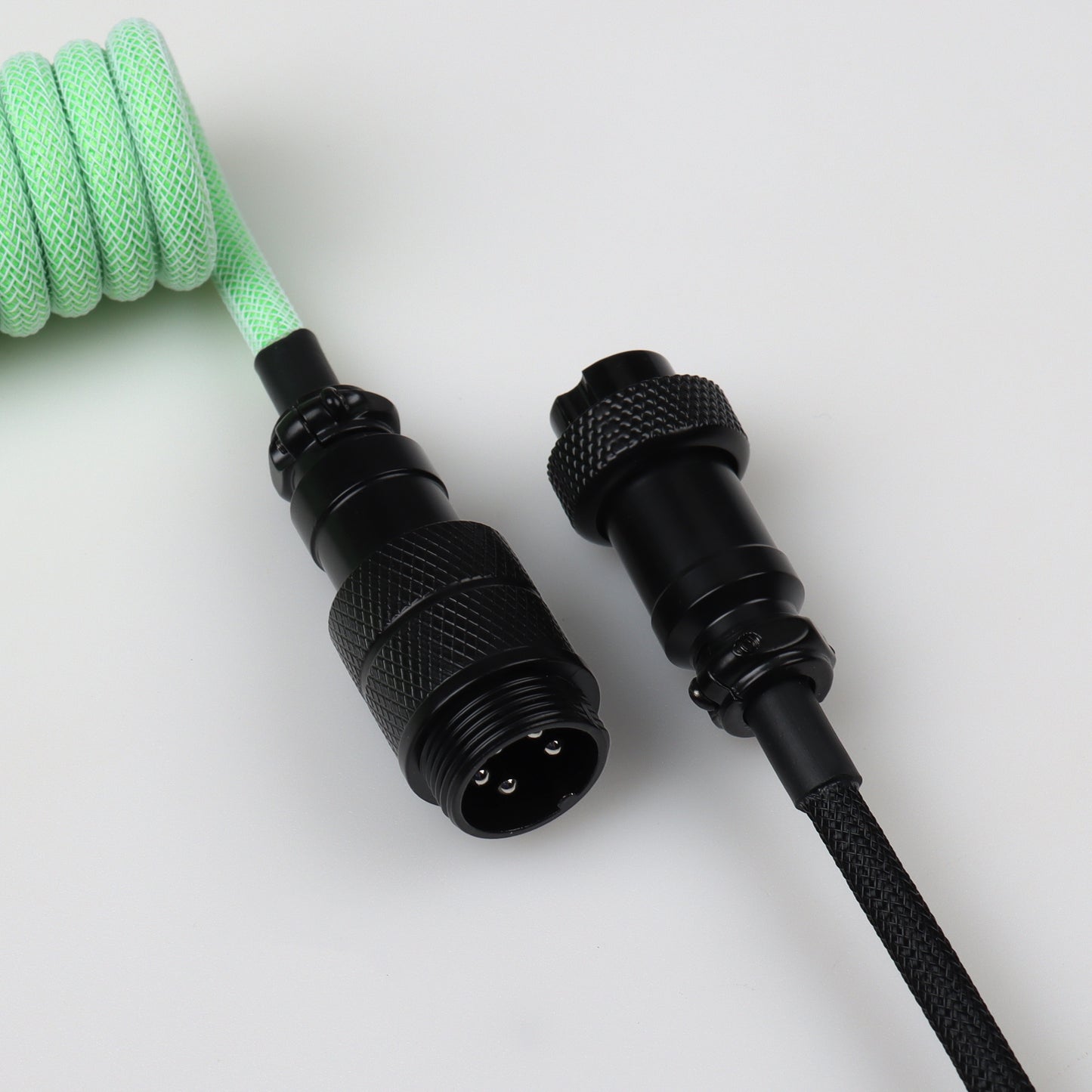 USB Coiled Cable for Mechanical Keyboard Aviation Connector DL16