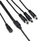 5.5x2.1mm DC Power Cable 1 Female to 2,3,4,5 Male Plug Splitter Adapter for Security CCTV Camera and LED Strip