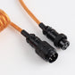 D19 Custom Keyboard Cable Spiral Paracord Sleeve Coiled Aviator GX16