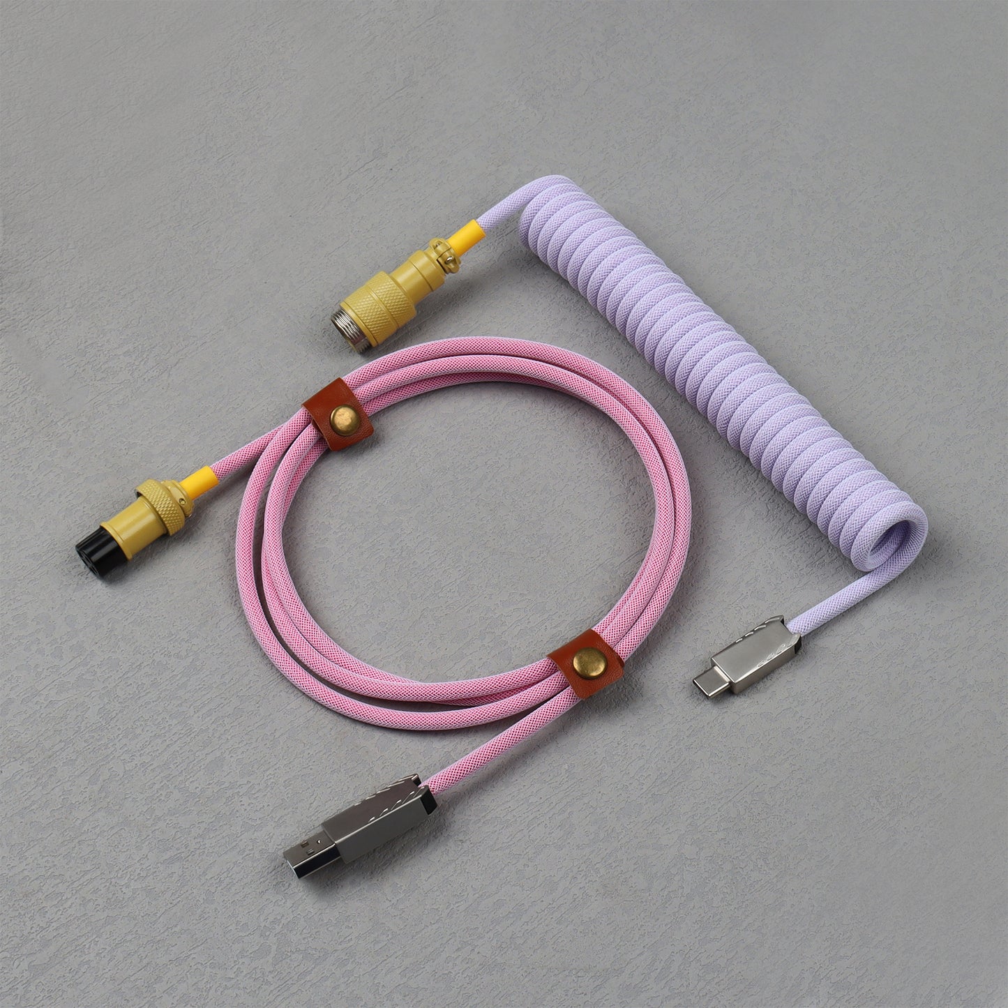 Custom Keyboard Cable USB C Pro Double Sleeved Wire with GX16 DL17