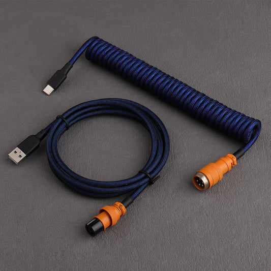 Coiled Cable Keyboard Type C to USB A for Mechanical Gaming Keyboard