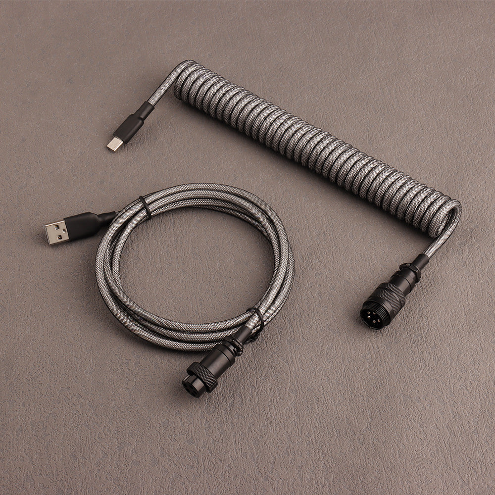 Coiled Cable for Keyboard Aviation Connector Desktop Computer Accessory DL7