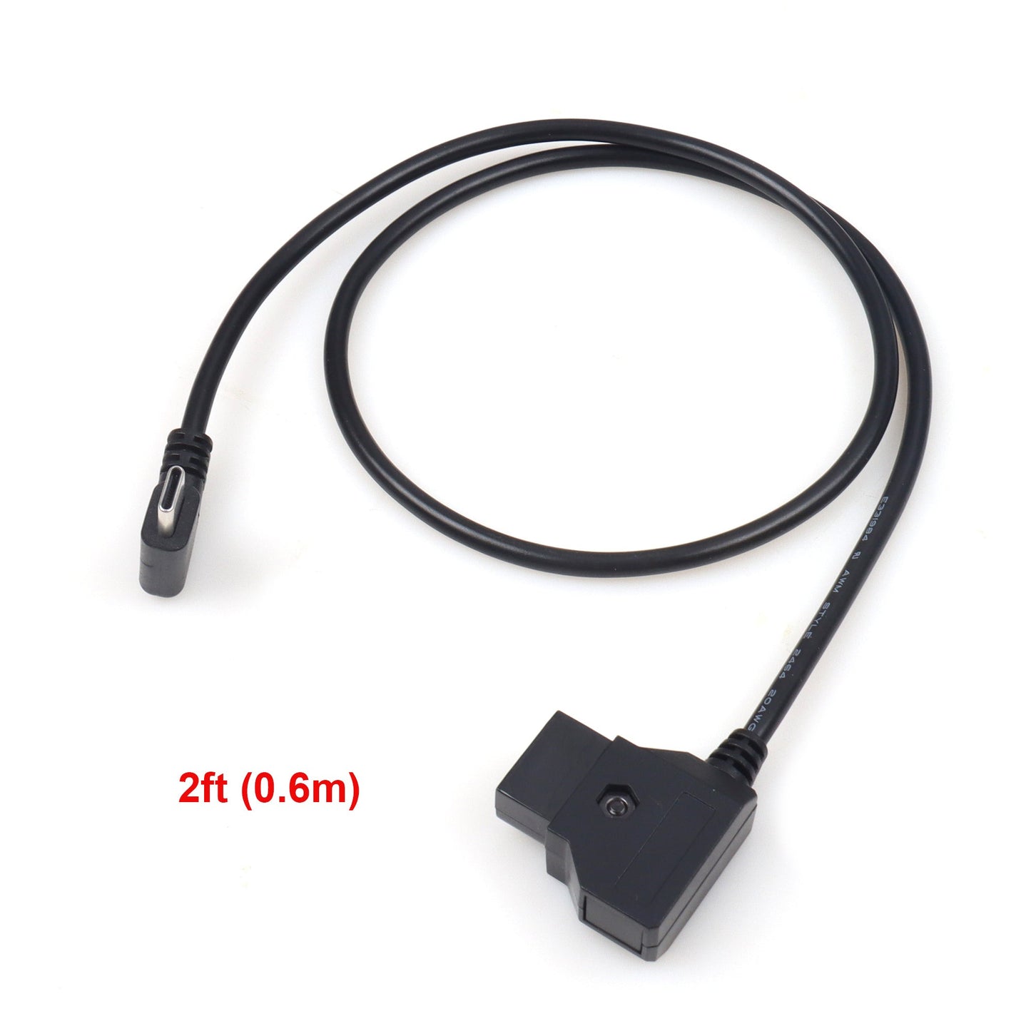 LANO D-Tap to Right Angle Type C coiled Cable for DSLR Rig Power V-Mount Anton Camera Monitor Power Cord