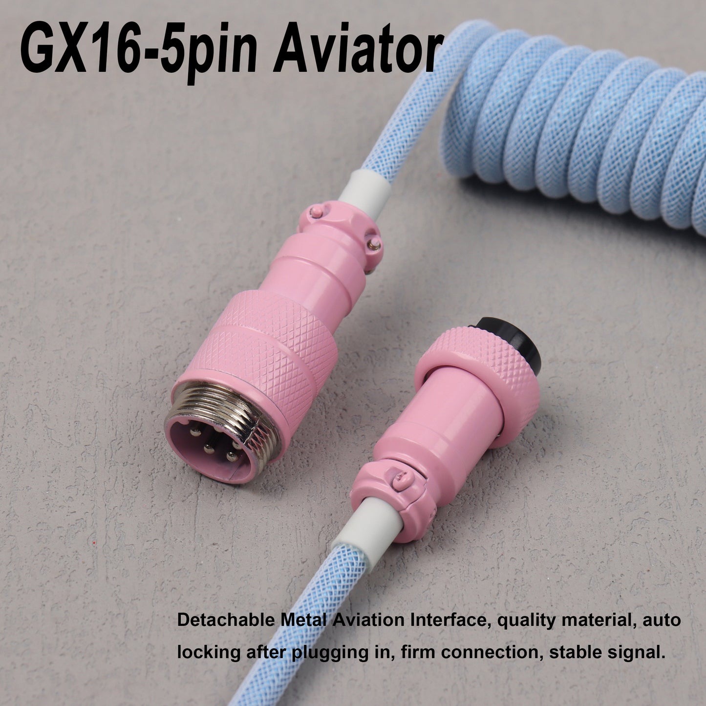 5-pin Aviation Cable Mechanical Keyboard Coiled Wire Desktop Computer