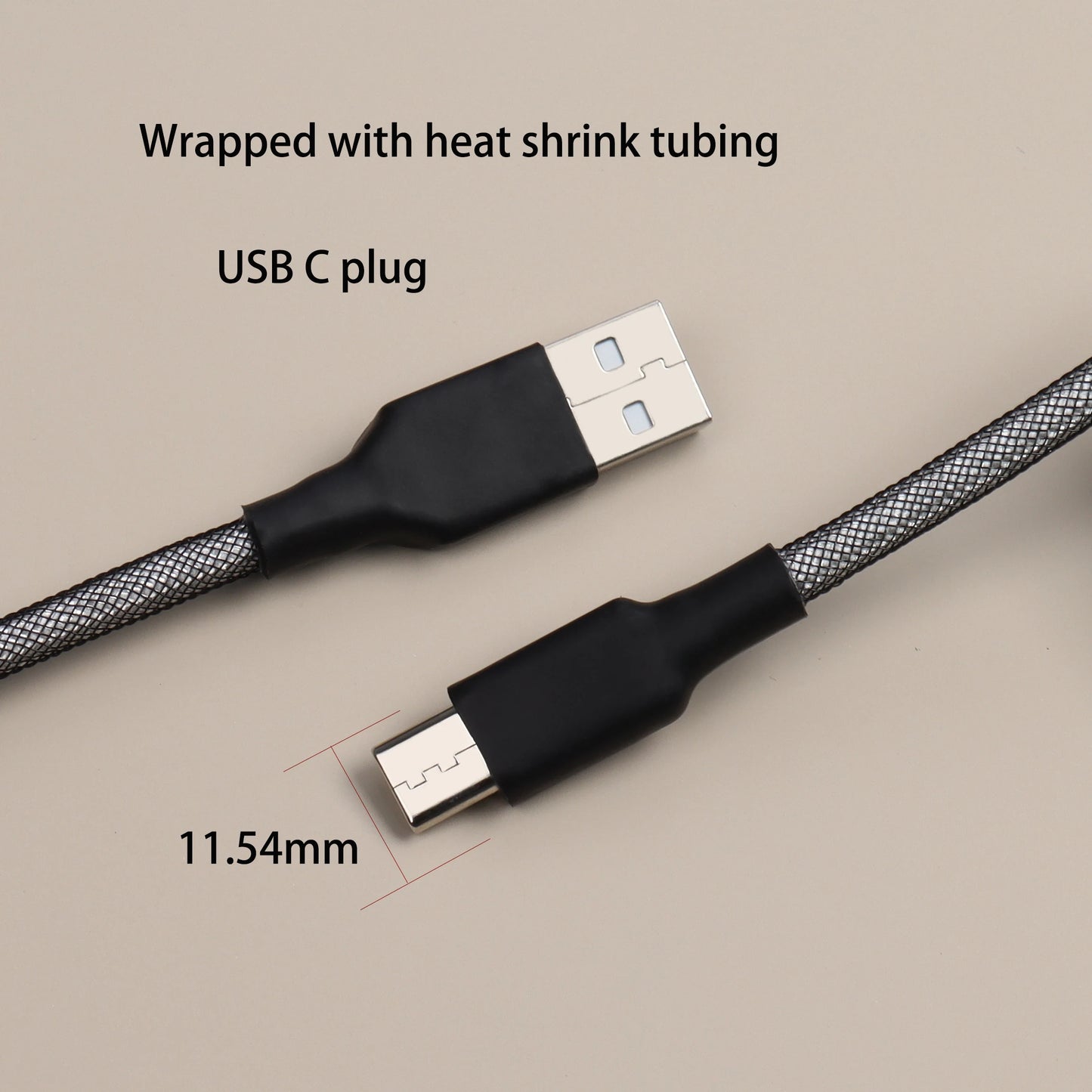 Cable for Mechanical Keyboard USB C to Type Cable Metal Aviation N7