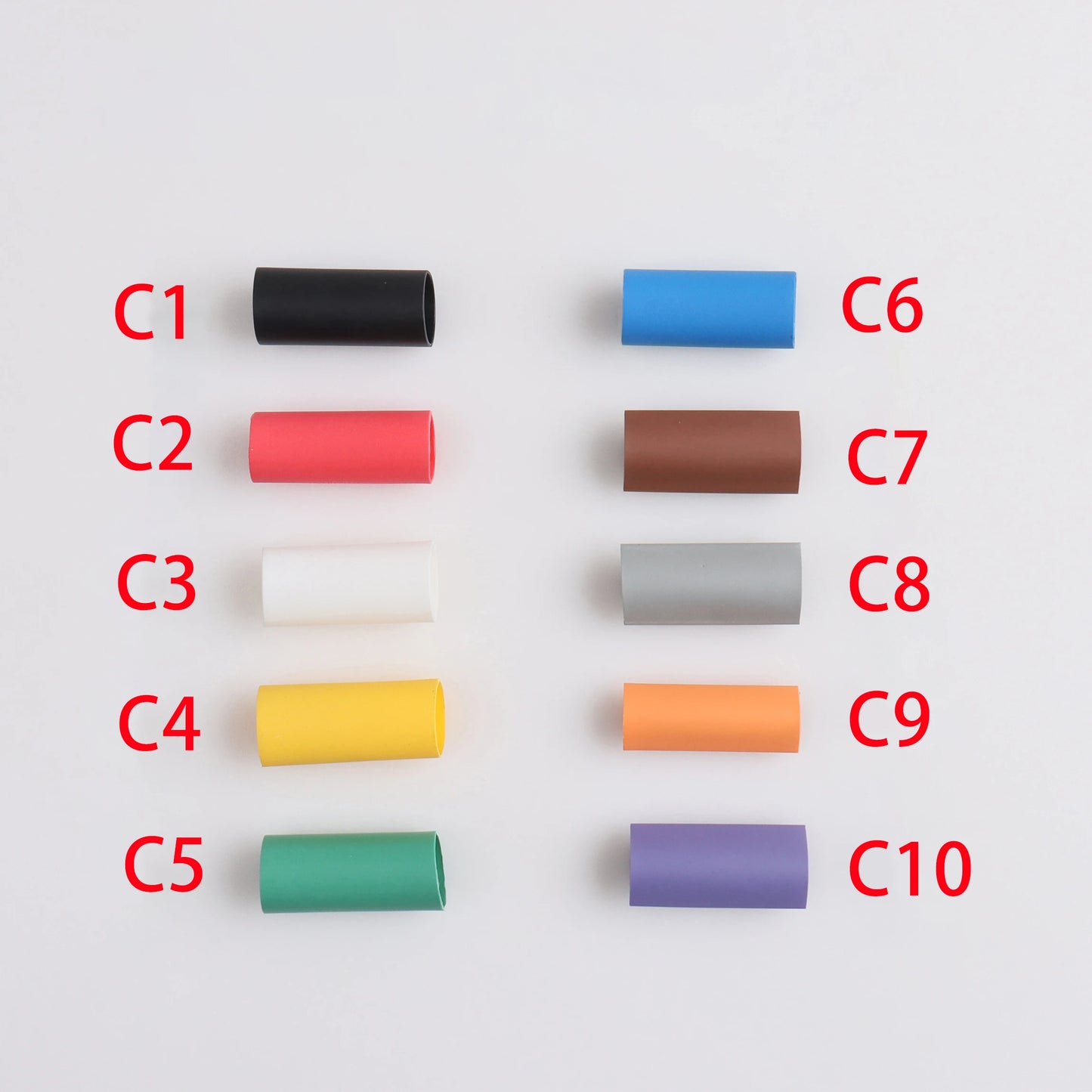 10 colors heat-shrinkable tube for keyboard cable