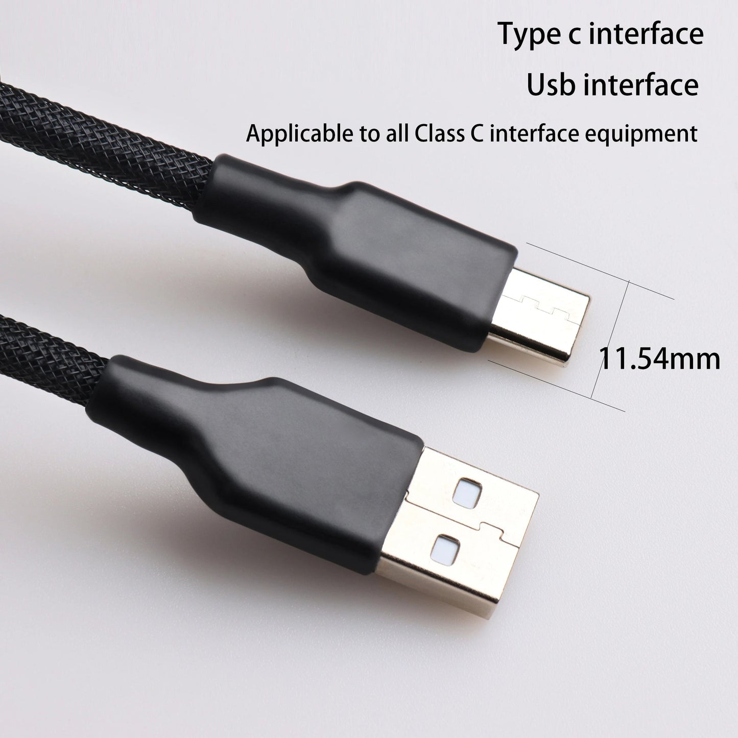 Pro Cable Coiled Keyboard Accessory Mini USB C Data Wire X6