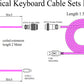 Keyboard Type C Coiled Cable for Desktop Computer GX16 Connector