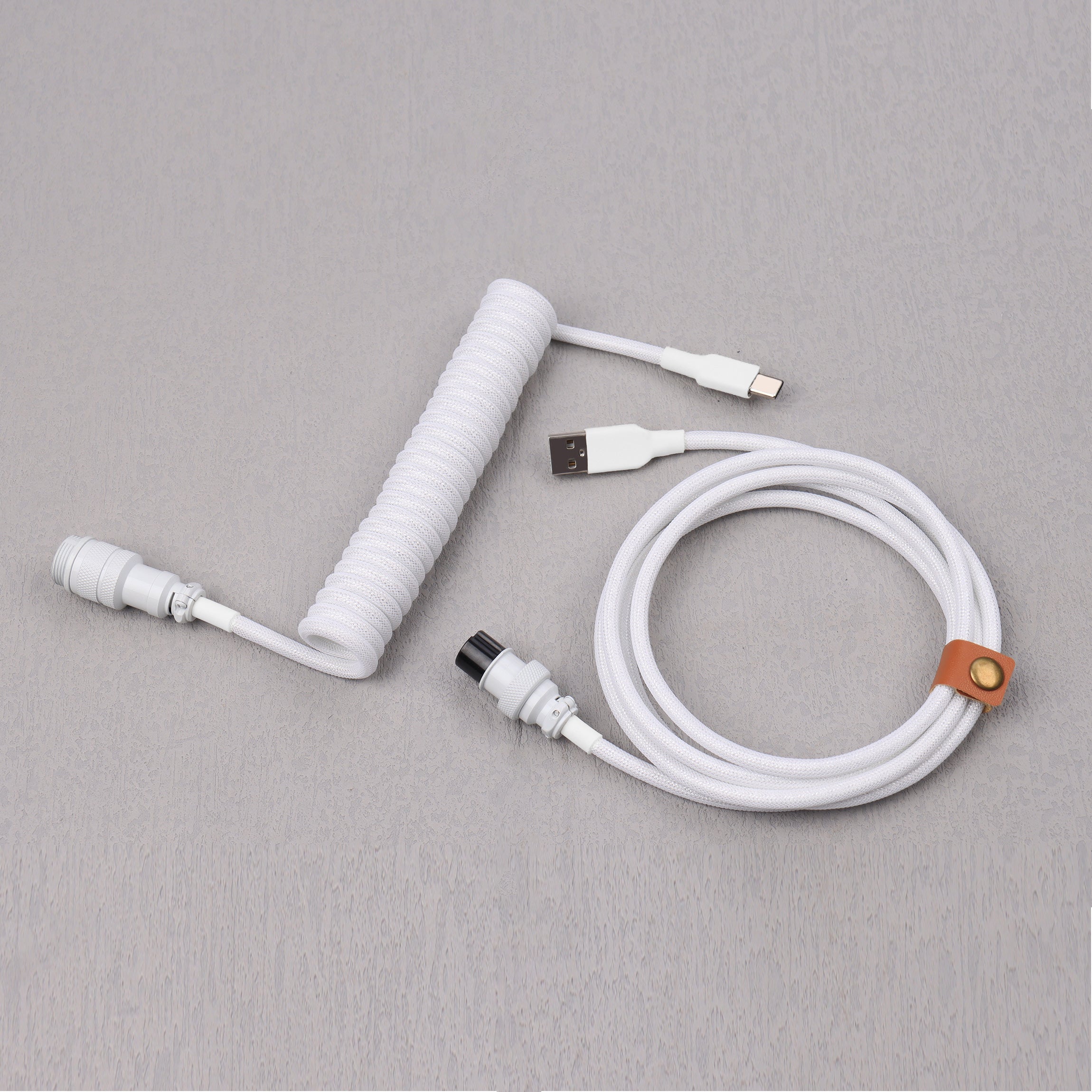 D4 Braided Coiled Cable Keyboard USB2.0 Gaming Mechanical Wire 1.5M ...