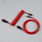 D17 Coiled Cable Type C Keyboard Coiled USB Wire with Detachable Aviator