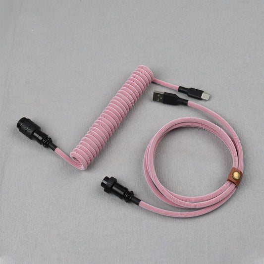 D33 Mechanical Keyboard Spiral Type C Cable with Detachable Aviator