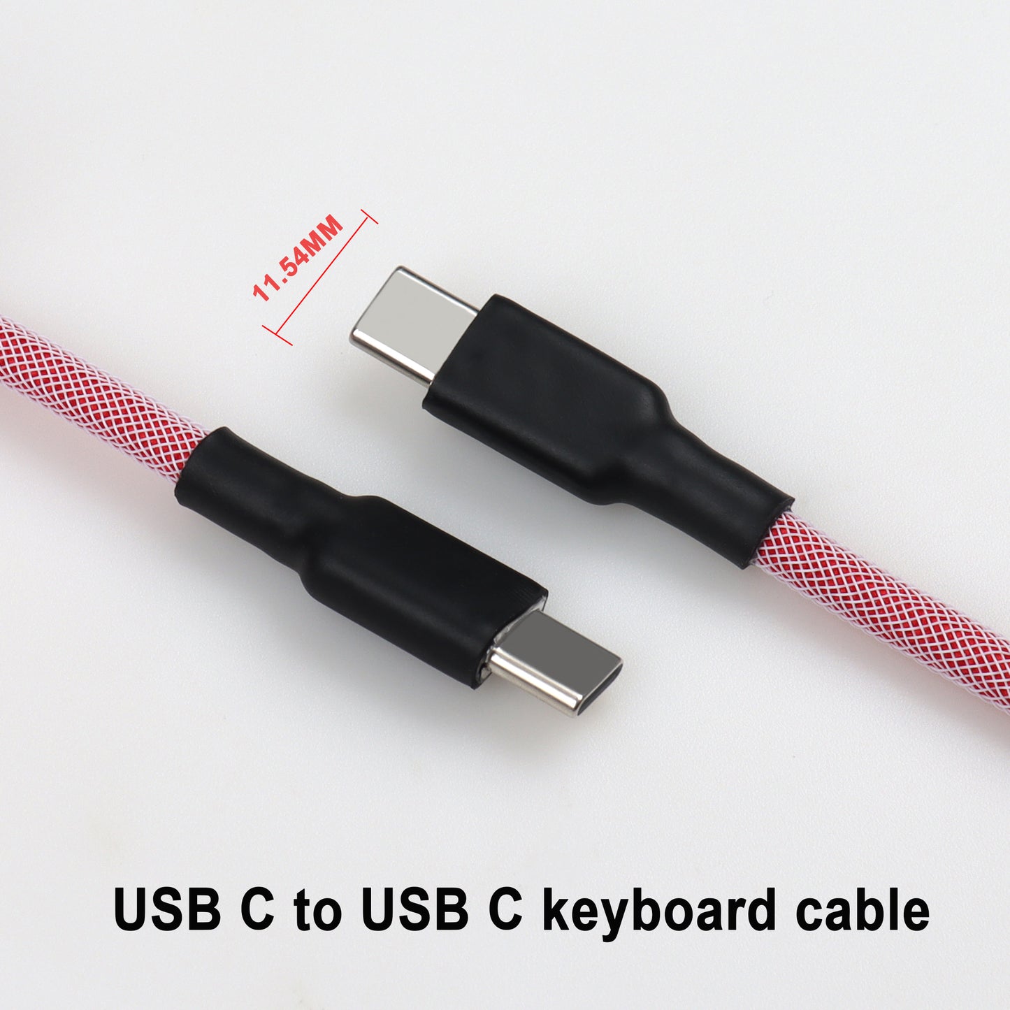 Keyboard Coiled USB C Data Cable With GX16 Aviator 2C3